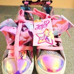 JoJo very nice tennis shoes size 2 pink new with tag.